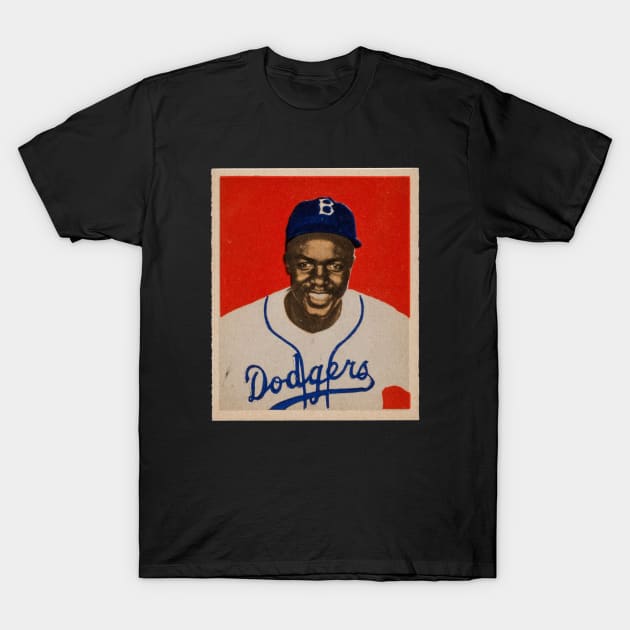 Jackie Robinson 1949 Bowman T-Shirt by BlackBoxHobby